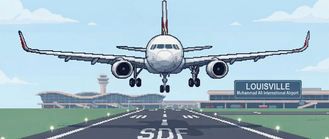 UA 3599 landing at Louisville Muhammad Ali International
