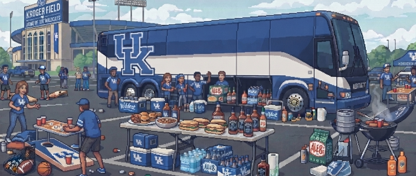 The tailgate at the Kroger Field lots